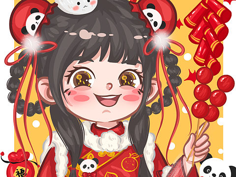 新年头像（个人主页-ZNTA0NDI2OTY=） - 艺术插画 - 站酷设计师一只蛋er原创素材 - 站酷ZCOOL