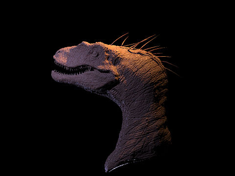 侏罗纪公园3迅猛龙头雕原型