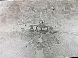 铅笔画（飞机）