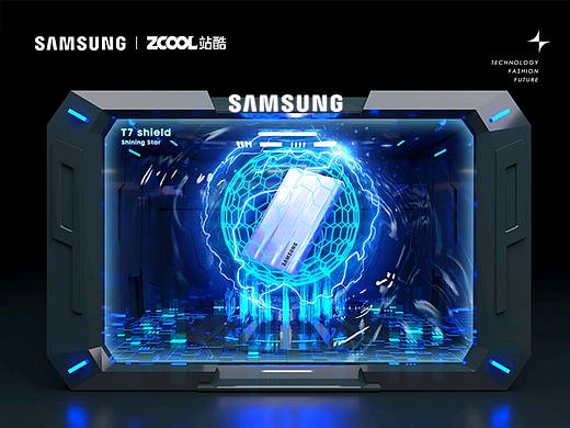 三星x站酷-T7固态硬盘 | 3D