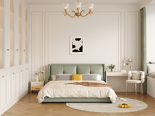 现代奶油风卧室