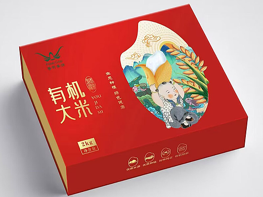 大米包装食品包装手绘包装绘画包装有机大米