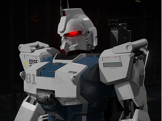 RX-79[G] EZ-8高达 Gundam Ground Type 建模渲染作品