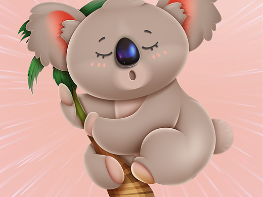 考拉卡通吉祥物系列插画