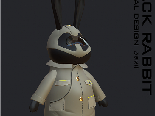 带面罩的黑色兔子（个人主页-ZNjMzNjgxOTY=） - 玩具 - 站酷设计师心境空间原创素材 - 站酷ZCOOL