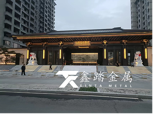 仿古铜不锈钢金属廊架、北方喜爱的中式风格门楼整装