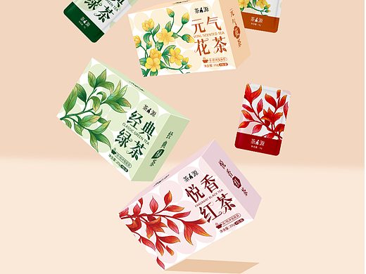 茶葉包裝&新年包裝（個(gè)人主頁-ZNjI0MzIyMTY=） - 創(chuàng)作習(xí)作 - 站酷設(shè)計(jì)師呆楠獸原創(chuàng)素材 - 站酷ZCOOL