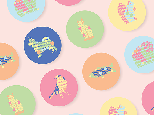 几何动物图标设计