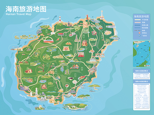 海南岛地图-吃喝玩乐