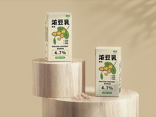 開鑫浓豆乳包装设计—浓郁纯正中国风味（个人主页-ZNjY1OTk4MjA=） - 包装 - 站酷设计师FREE梦原创素材 - 站酷ZCOOL