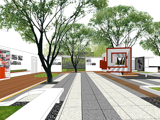 新区能源金融贸易区城市文化展厅SU模型下载