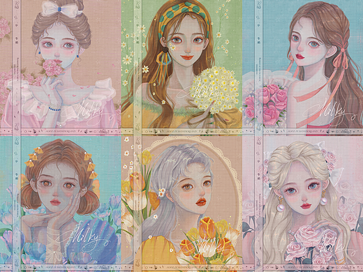 花语少女系列人物插画合集