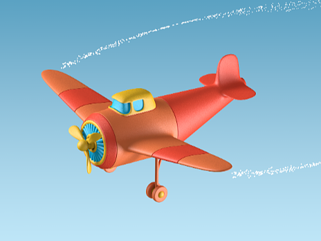 李翔老师C4D入门案例10-3 玩具飞机