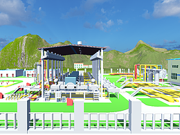 集气站三维场景