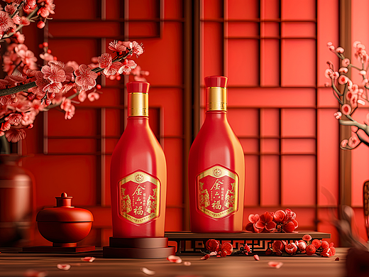白酒拍摄-产品摄影-金六福-福运满堂