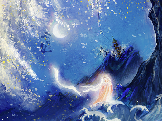 古风插画丨东风夜放花千树
