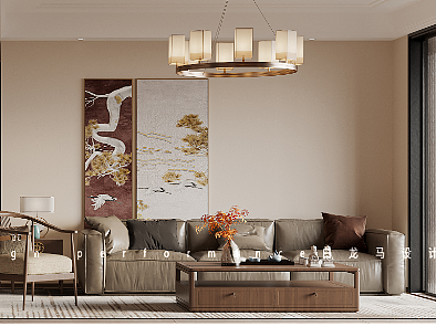 新中式-白龙马效果图