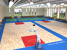 C4D室内篮球场建模练习