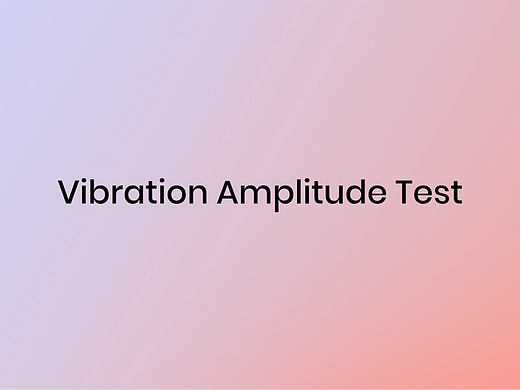 2023 - FA SBV Vibration Amplitude Test