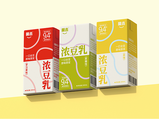開鑫浓豆乳全新系列包装设计/纯净版（个人主页-ZNjY2OTY4MDA=） - 包装 - 站酷设计师设计师抄手原创素材 - 站酷ZCOOL