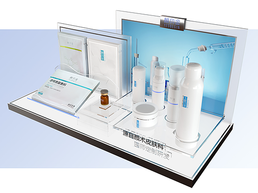 颜贝金护肤品陈列展示道具