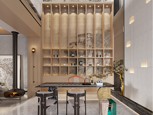 山乙山合|湘江壹号实景VS效果图