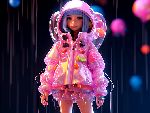 AI绘画（Midjourney）甜酷女孩