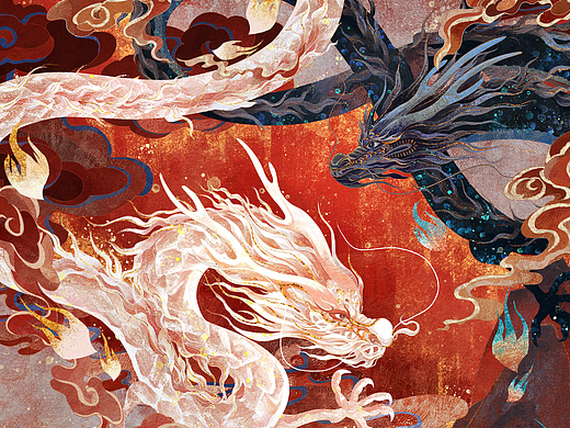 【国潮】近期画国潮风龙小合集