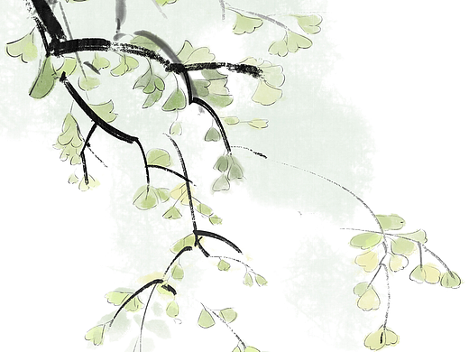 仿水墨插画