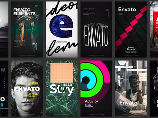 AE模板|竖屏文字排版设计广告海报社交媒体视频宣传片