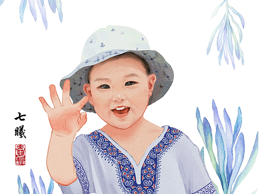 享受画画的过程  手绘头像