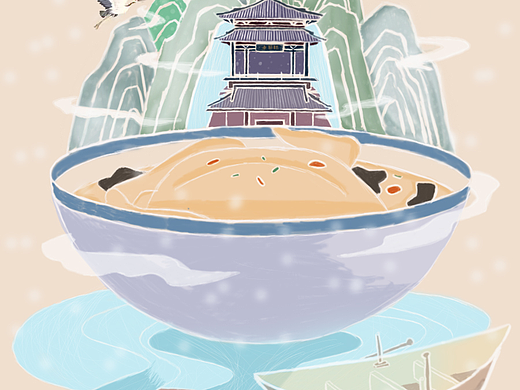 江西传统文化插画