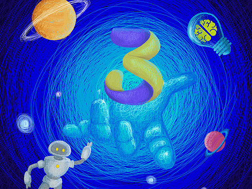 三周年线圈插画