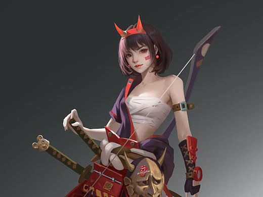 女战士（个人主页-ZNjAxODUxOTY=） - 游戏原画 - 站酷设计师闲闲的DUSK原创素材 - 站酷ZCOOL