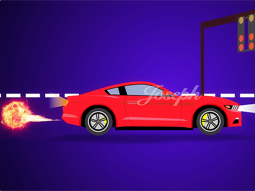 「ae动画制作」-汽车mg动画野马动画视频