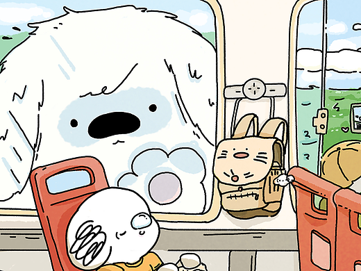 心情小狗日记IP插画-漫画设计