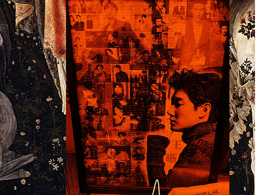 王晰专辑封面物料复古风设计