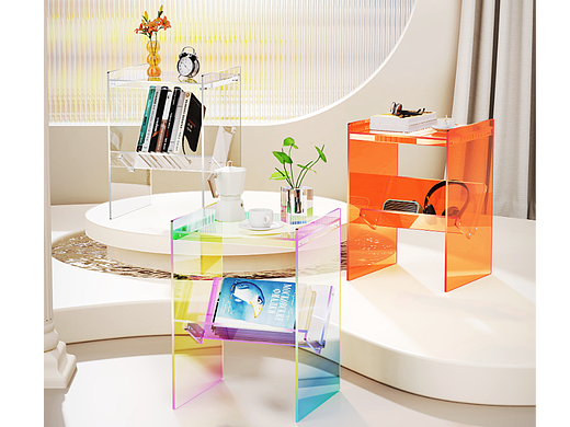 亚马逊 亚克力炫彩床头柜茶几