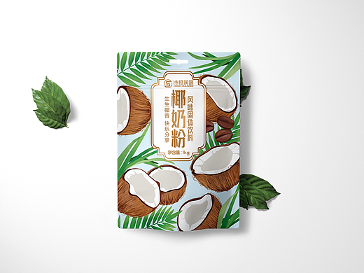 椰奶粉包装设计（个人主页-ZNjE1NTY3ODA=） - 商业插画 - 站酷设计师九薇原创素材 - 站酷ZCOOL