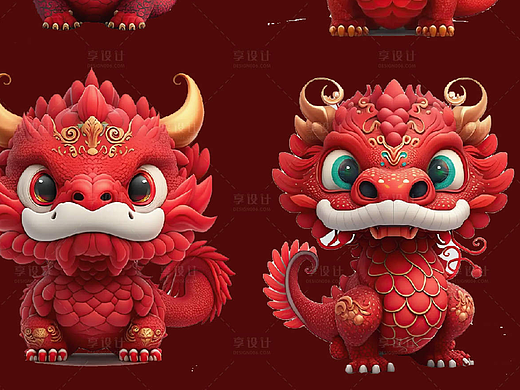龙年可爱IP形象