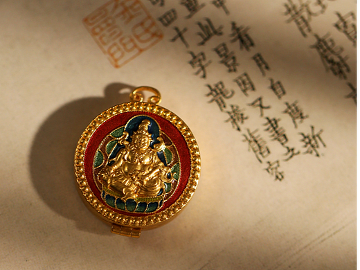 孟庆国佳品艺术烧蓝——{黄财神}