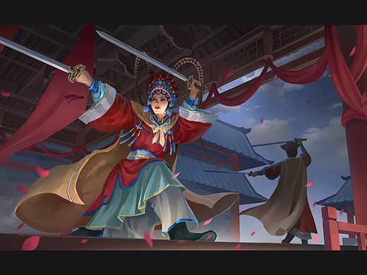 川劇-界孫尚香（個人主頁-ZNjYyMjI3ODg=） - 概念設(shè)定 - 站酷設(shè)計師王先生啊原創(chuàng)素材 - 站酷ZCOOL