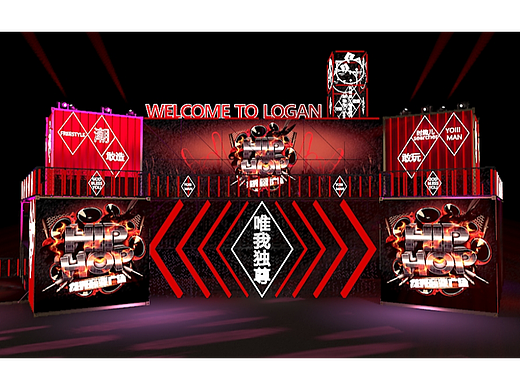 龙光暗黑风开业美陈