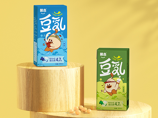 開鑫浓豆乳包装设计||健康营养好口味