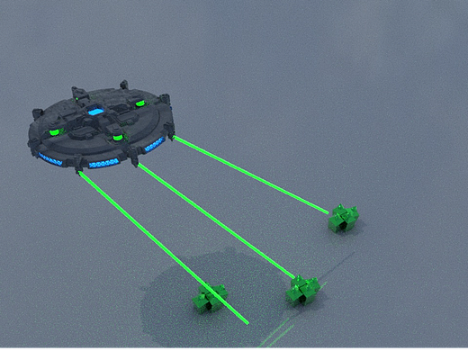 飞碟掠过搜集矿产动画