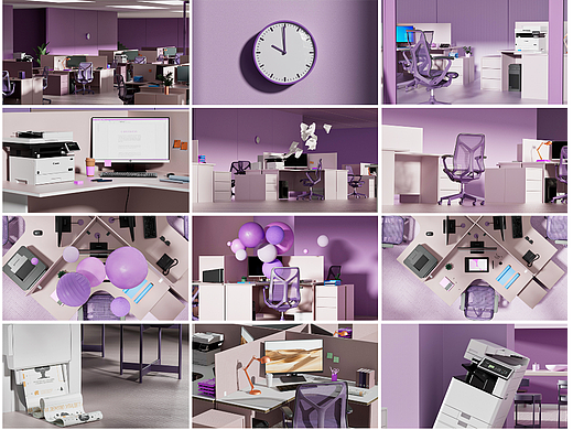 Minimalist style 办公室动画