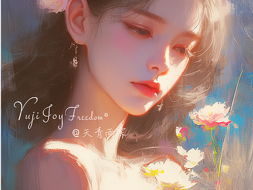 油畫風 少女插畫 一（個人主頁-ZNjgzMDMyNDg=） - 創(chuàng)作習作 - 站酷設計師設計師LL原創(chuàng)素材 - 站酷ZCOOL