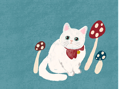 复古猫咪插画