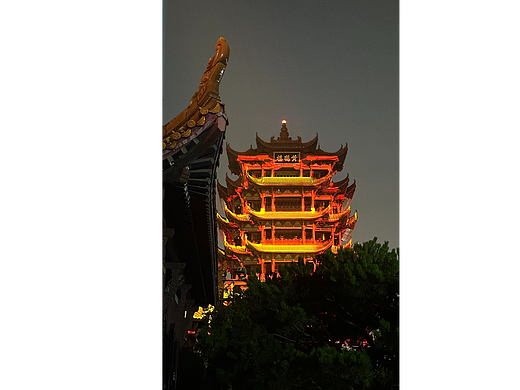 夜上黄鹤楼，灯光Show，文艺演出很赞，景很Nice!