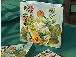 端午节新国风国潮包装插画